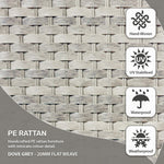 Acorn Rattan 6 Seat Corner Sofa Set | 6 Seat | Dove Grey