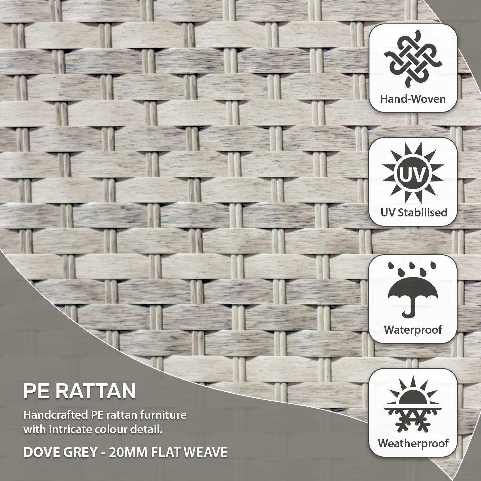 Acorn Rattan 6 Seat Corner Sofa Set | 6 Seat | Dove Grey