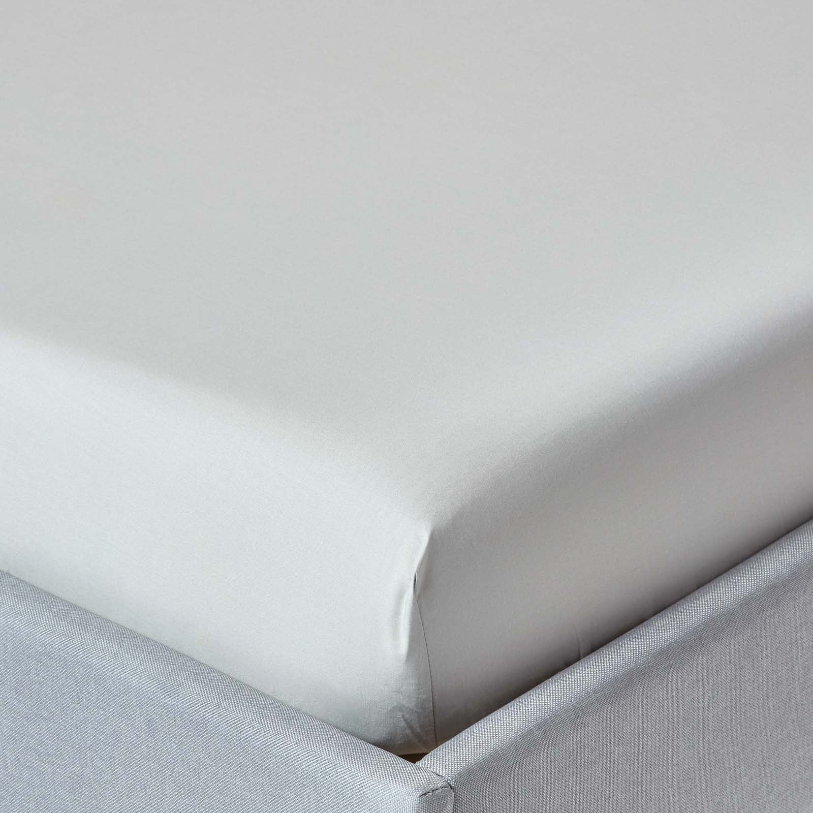 Egyptian Cotton Fitted Sheet 200 Tc | Small Double | Silver Grey