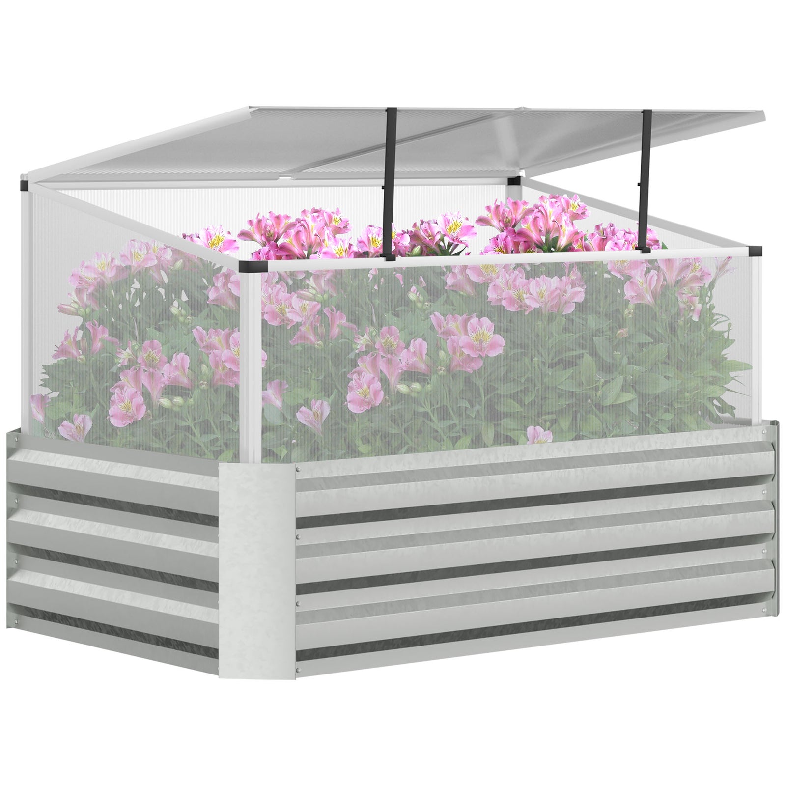 Raised Bed With Mini Greenhouse Planter