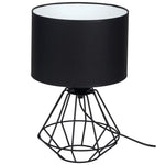 Colin Black Table Lamp 1xe27 Hand Made Matt Black Cage Style Lamps Creating Industrial Chic