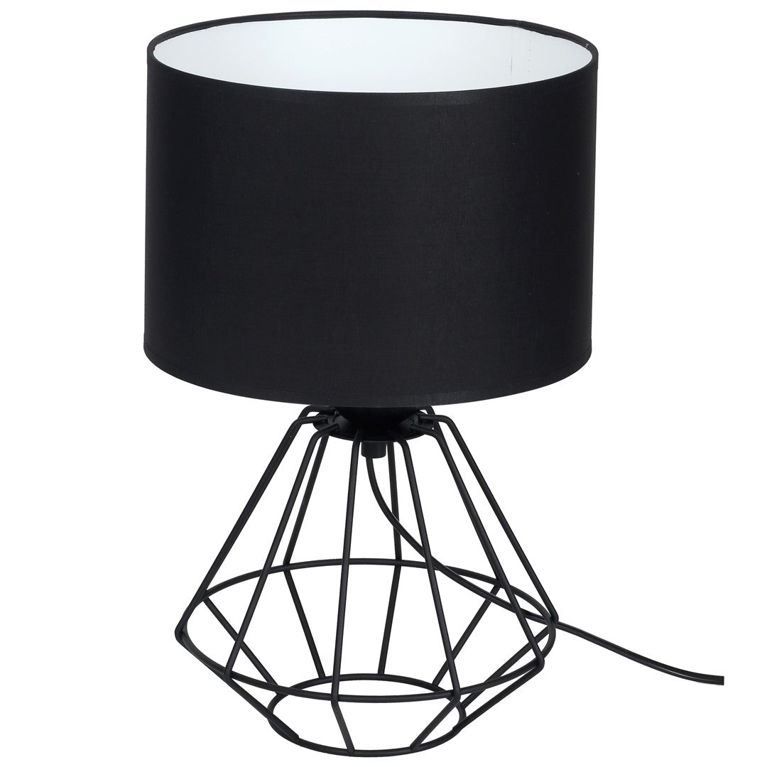 Colin Black Table Lamp 1xe27 Hand Made Matt Black Cage Style Lamps Creating Industrial Chic