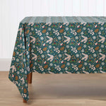 Festive Forest 100% Cotton Green Christmas Tablecloth | 137 x 178cm | Green