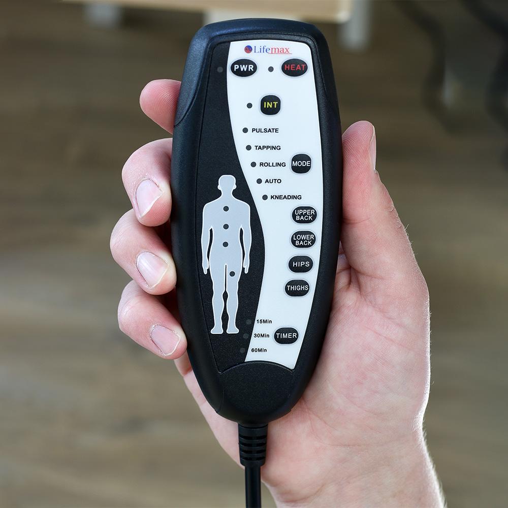 Back And Seat Massager, Heated, 4 Modes And Levels