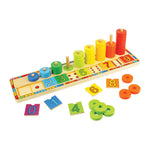 Wooden Learn To Count Toy, Educational Game, 54 Play Pieces
