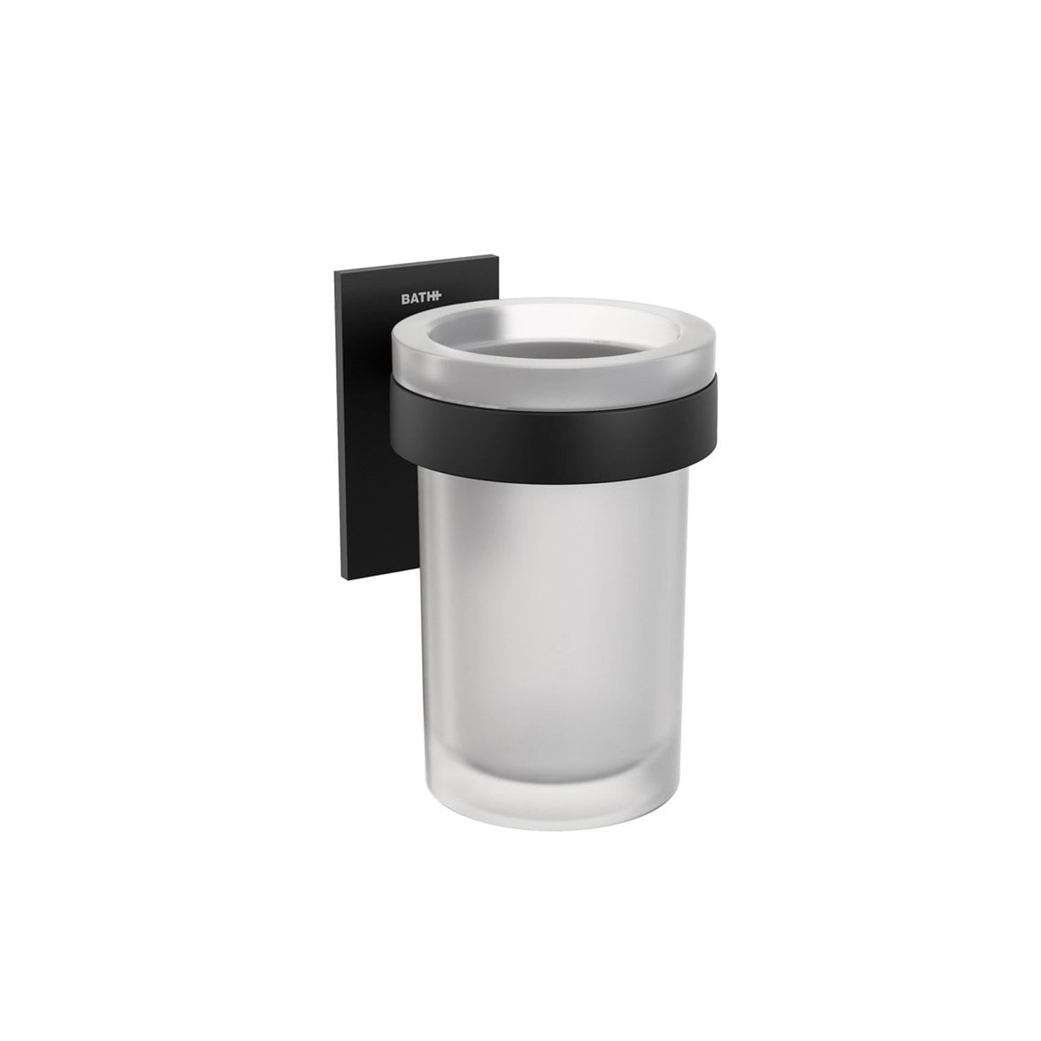 Wall-mounted Toothbrush Holder, Self-adhesive, Black, Stick Collection