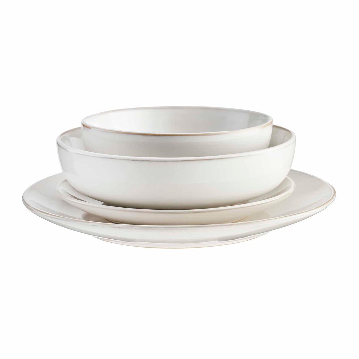 Nordic Stoneware Dinner Set | 16 Piece | White