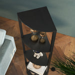 Corner Floor Lamp With Dimmable Warm White Led Light | One Size | Black