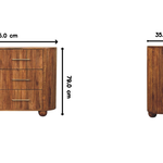 Ridgefront Chest - Amber Oak, 6 Drawers, brown