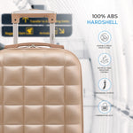 55x35x20cm Hard Case Bubble Carry On Suitcase - 100+ Airline Approved | Cabin | Champagne