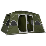 Camping Tent, Family Tent 4-8 Person 2 Room Easy Set Up | Green