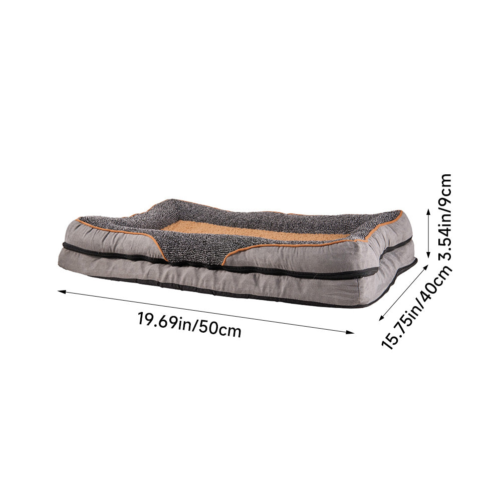 Durable Removable Washable Pet Bed With Anti-slip Bottom | Small | Brown