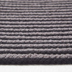 Handmade Woven Spiral Braided Rug | 120cm | Black & Grey