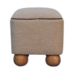 Solid Mango Wood Serenity Footstool With Ball Feet