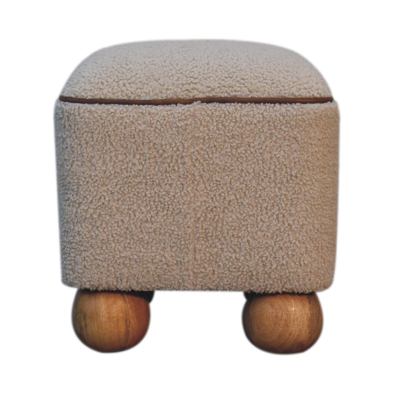 Solid Mango Wood Serenity Footstool With Ball Feet