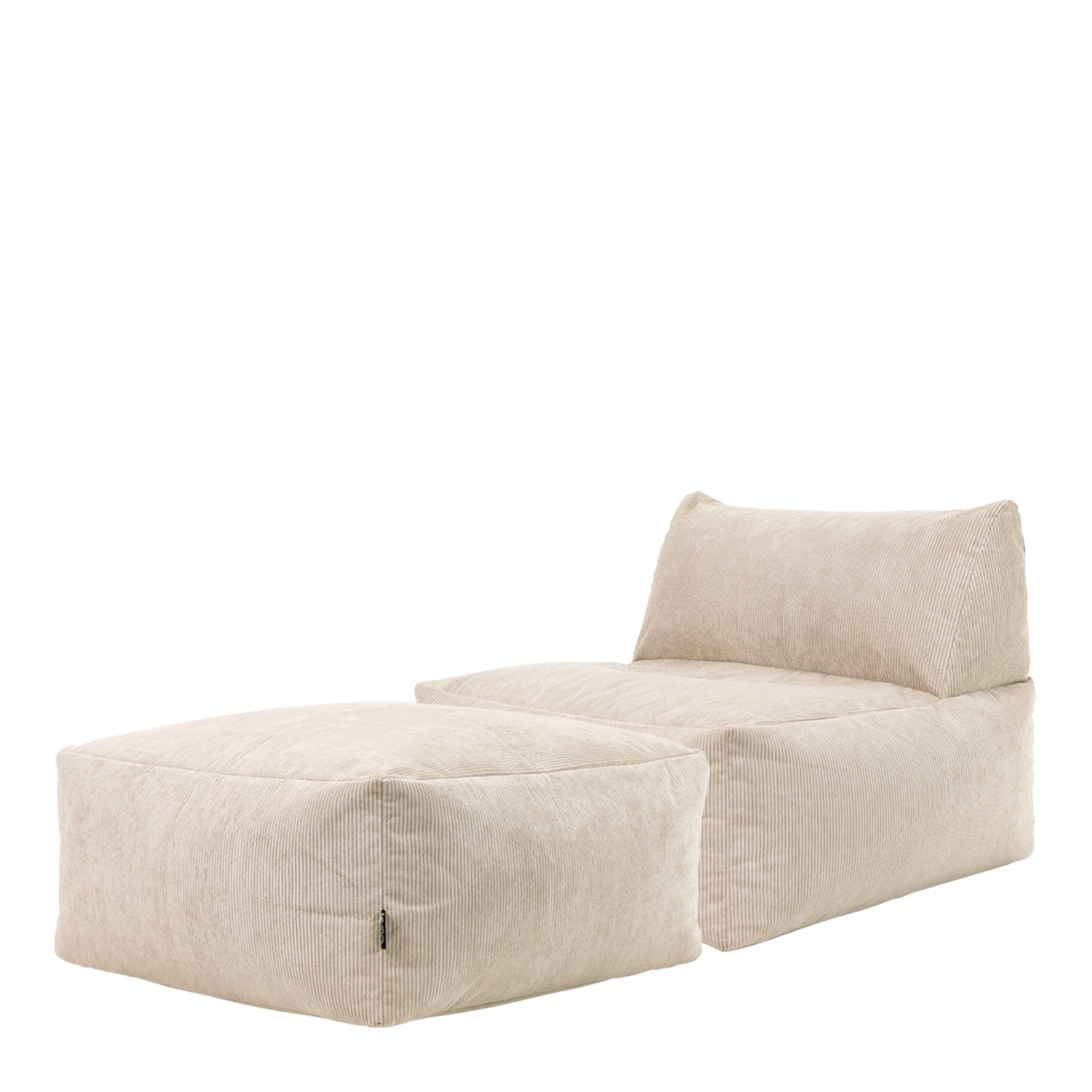 Tetra Cord Recliner & Footstool | Beige