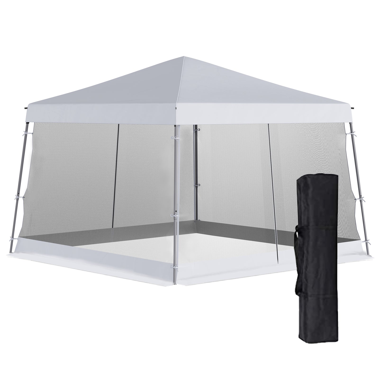 3 X3 X2.6m Folding Pop-up Garden Gazebo W/mosquito Netting