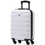 55x35x20cm Cabin Carry On Suitcase Hard Shell Overhead Luggage 100+ Airlines Approved | Cabin | Black & White