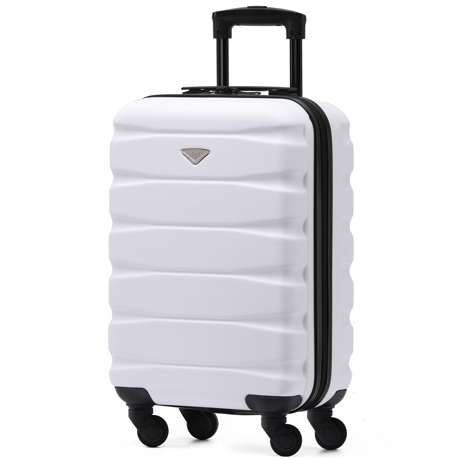 55x35x20cm Cabin Carry On Suitcase Hard Shell Overhead Luggage 100+ Airlines Approved | Cabin | Black & White