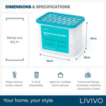 Livivo 1000ml Dehumidifier 5 Pack – Stops Damp Mildew, Mould & Condensation