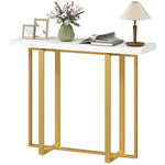HOMCOM Modern Slim Long Accent Sofa Side Table For Hallway, White