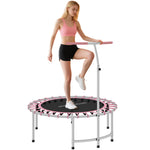 40" Fitness Trampoline With 5-level Adjustable Handle | Pink