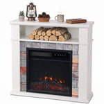 Freestanding Electric Fireplace Suite, 1800w, Open Shelf, Led Flame
