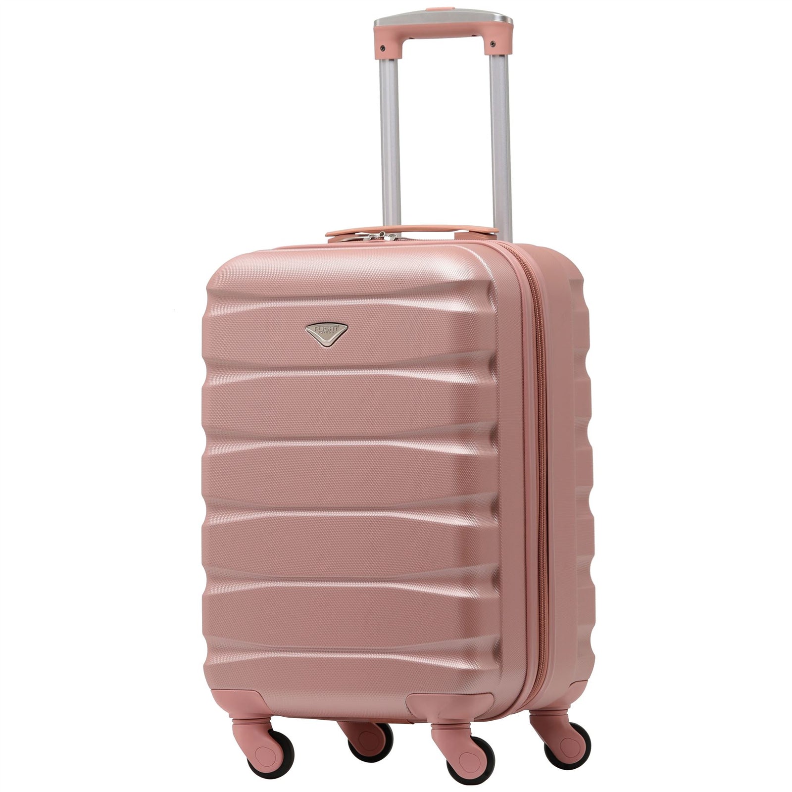 55x35x25cm Lightweight Suitcase - Cabin Carry On - Hard Shell - 4 Wheels Overhead Luggage | Cabin | Rose