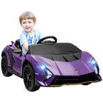 12v Lamborghini Autentica Licensed Kids Electric Car W/ Remote Control | Purple
