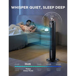 45W Quiet Tower Fan with Remote Control, Portable Fan, Oscillating Cooling Fan for Bedroom, Living Room