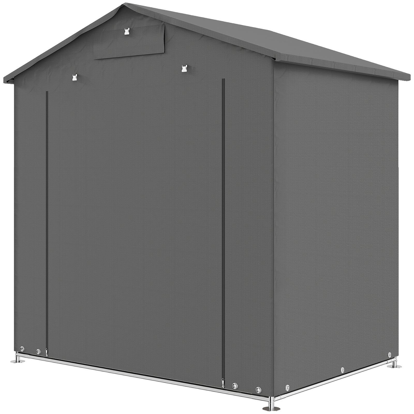 6x4ft Garden Storage Shed Tent Bike Tent Dark Grey