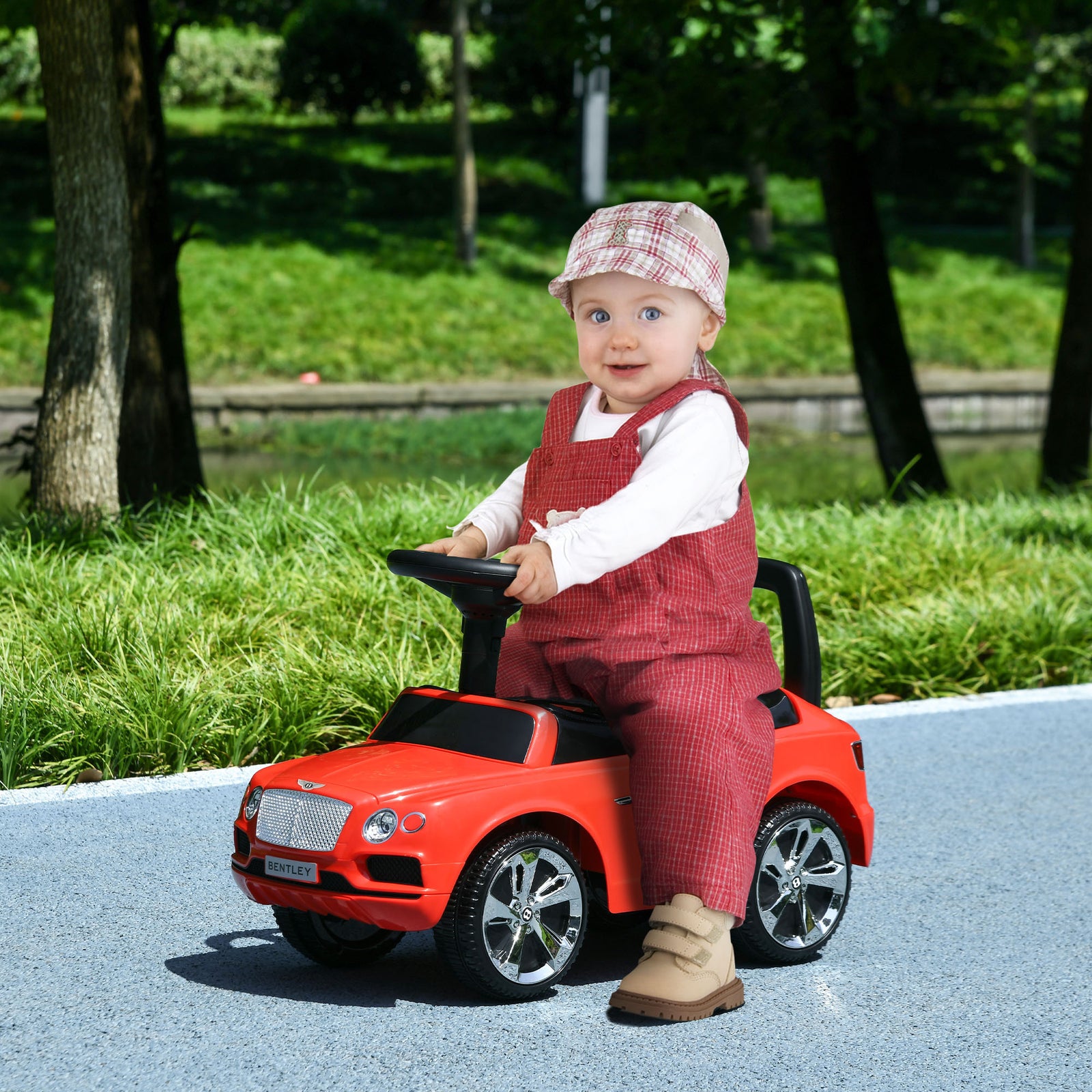 Bentley Licensed Ride On Car, Foot To Floor W/ Music Horn | Red