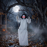 HOMCOM 170cm Animated Hanging Swing Ghost With Glowing Red Eyes For Party