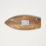 HOMESCAPES Boat Decorative Mango Wood Bowl