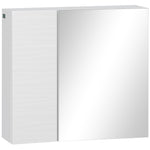 Bathroom Mirror Cabinet Wall Mounted Adjustable Shelf