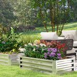 Raised Garden Bed Steel Planter Box | 216l | Silver