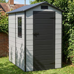 4x6 Ft Outdoor Garden Plastic Storage Shed | Black