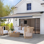 Diy Retractable Canopy With Remote Controller For Patio | Large | Light Grey