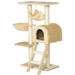 Cat Tree For Indoor Cats Scratching Post W/ Hammock House Bed Basket
