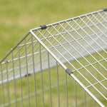PawHut Rabbit Run, Pet Playpen With Protective Cover, 180 X 75 X 75 Cm, Black