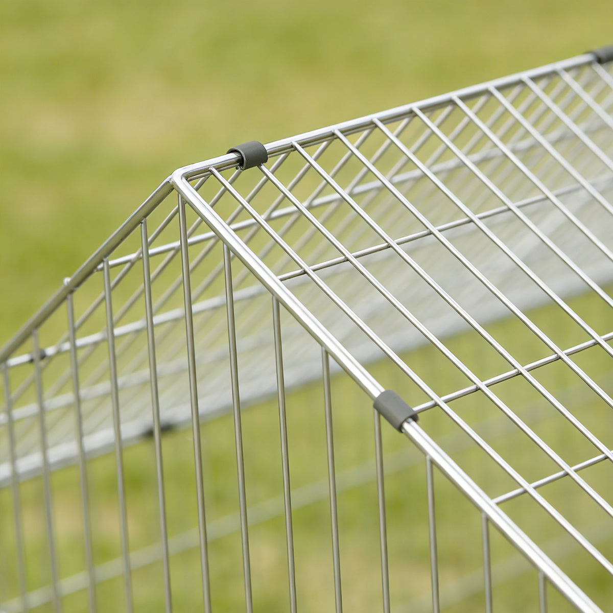 PawHut Rabbit Run, Pet Playpen With Protective Cover, 180 X 75 X 75 Cm, Black