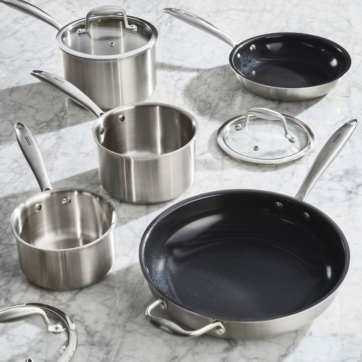 Tri-ply Cookware Set | 5 Piece | Silver