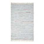 Leather Glitter Rug | 150cm x 95cm | Silver
