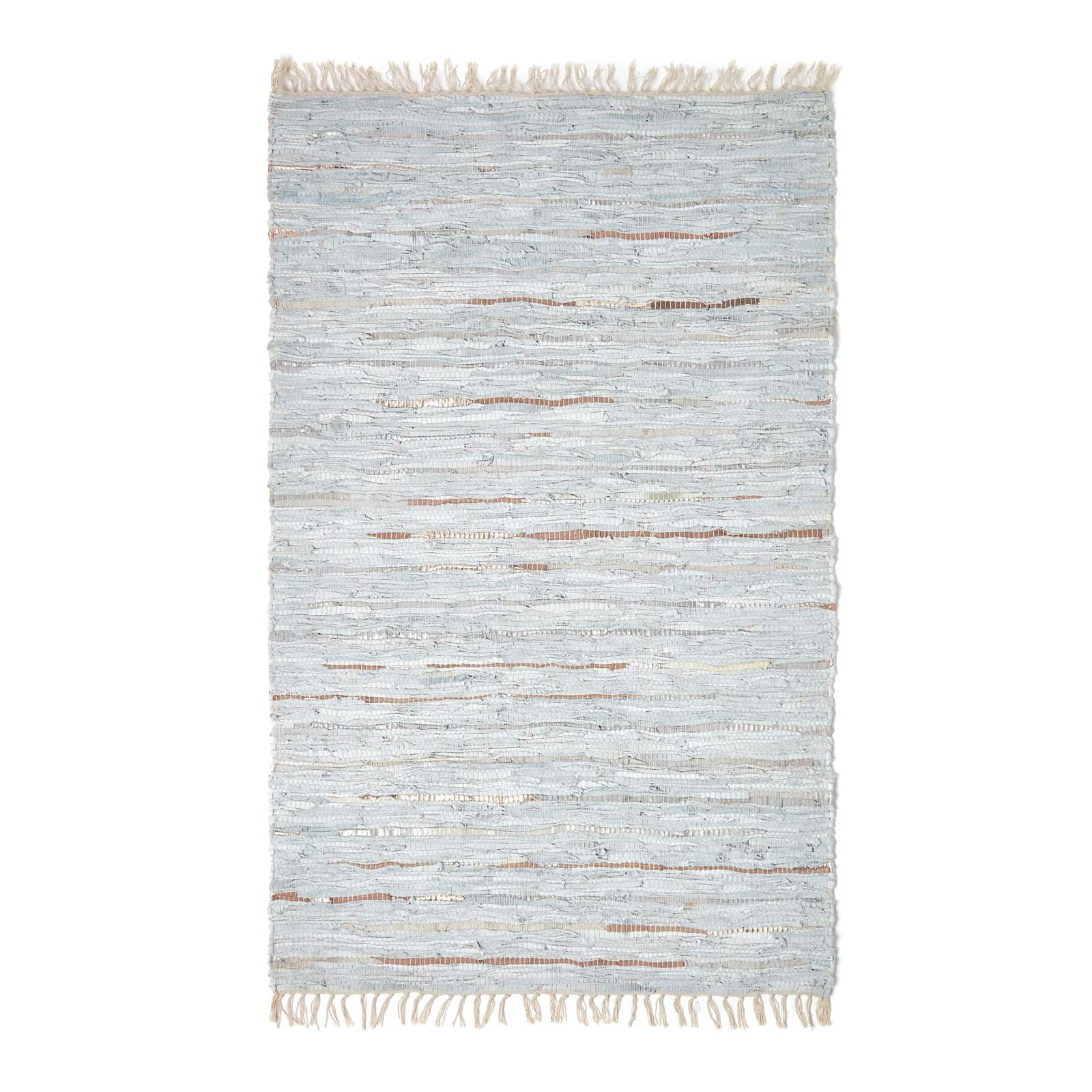 Leather Glitter Rug | 120cm x 180cm | Silver