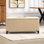 Sherman Boucle Fabric Storage Ottoman - Brown | Brown