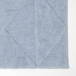 Tufted Geometric Design Bath Mat | 50 x 80cm | Light Blue