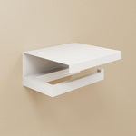 Toilet Roll Holder, White Matt, Wall-mounted, 13 Cm. Collection The Grid