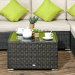 Rattan Outdoor Garden Furniture Patio Corner Sofa Set | Brown