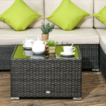 Rattan Outdoor Garden Furniture Patio Corner Sofa Set | Brown