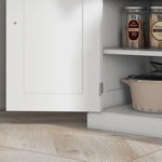Kitchen Storage Cabinet W/ Drawers Cupboards Shelves Home | White